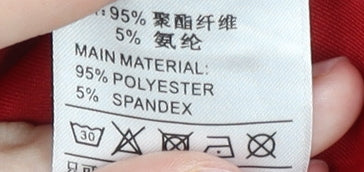 Adidas Men’s Red Black Track Jacket S Full Zip Sportswear