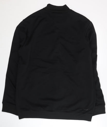 Adidas Men's Black Track Jacket Size L Full Zip Sports Top