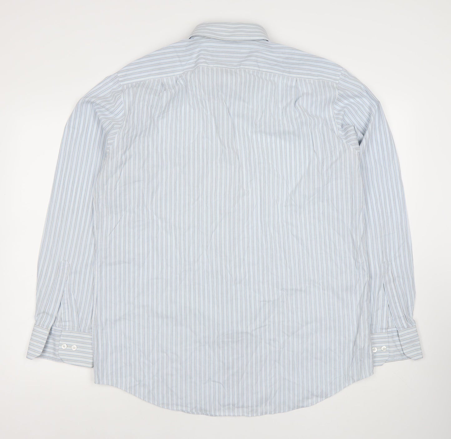 Mens UK Collar Size 16.5 Marks and Spencer Smart Blue  Dress Shirt