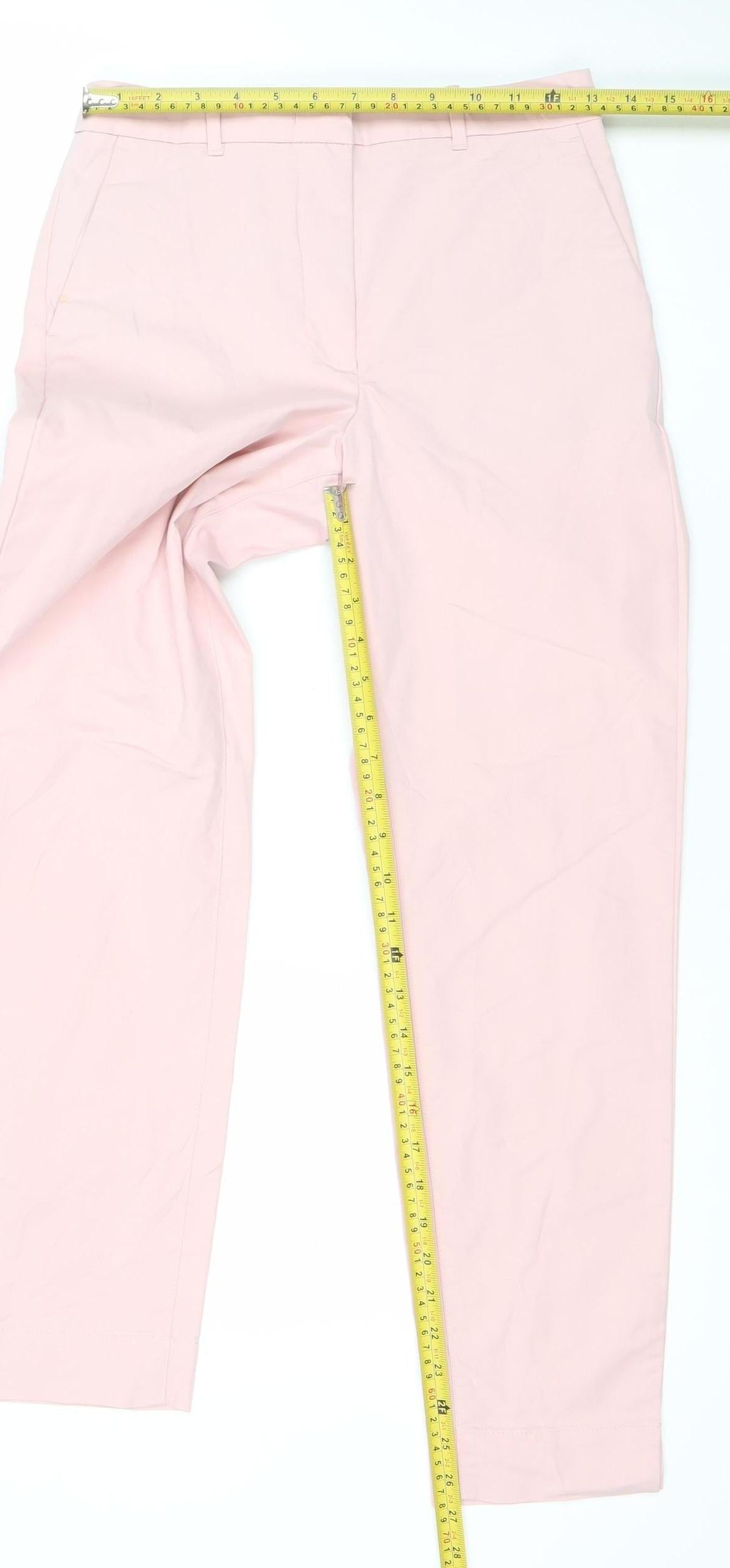 Womens UK Size 6 Marks and Spencer Regular Fit Chino Pink Trousers
