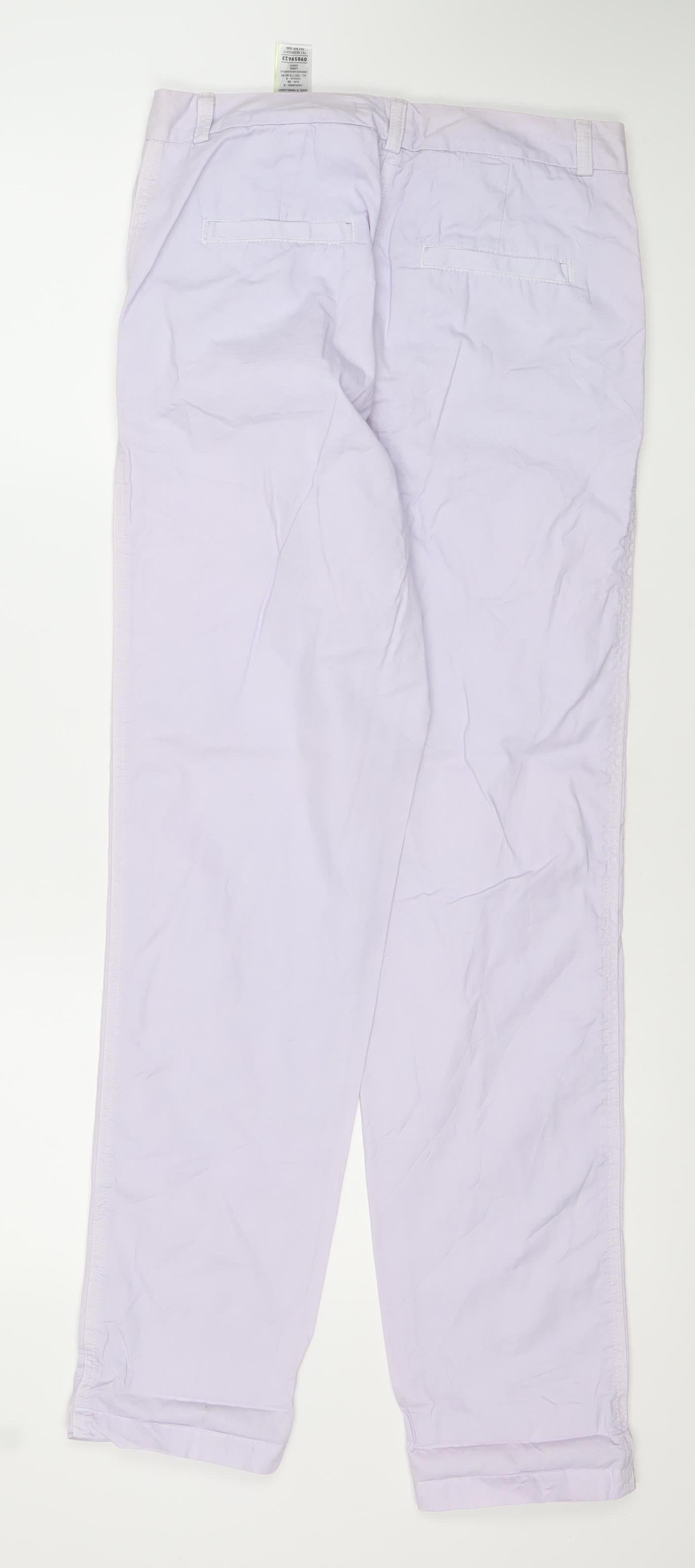 Womens UK Size 8 Marks and Spencer Regular Fit Chino White Trousers