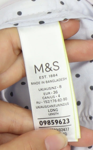 Womens UK Size 8 Marks and Spencer Regular Fit Chino White Trousers