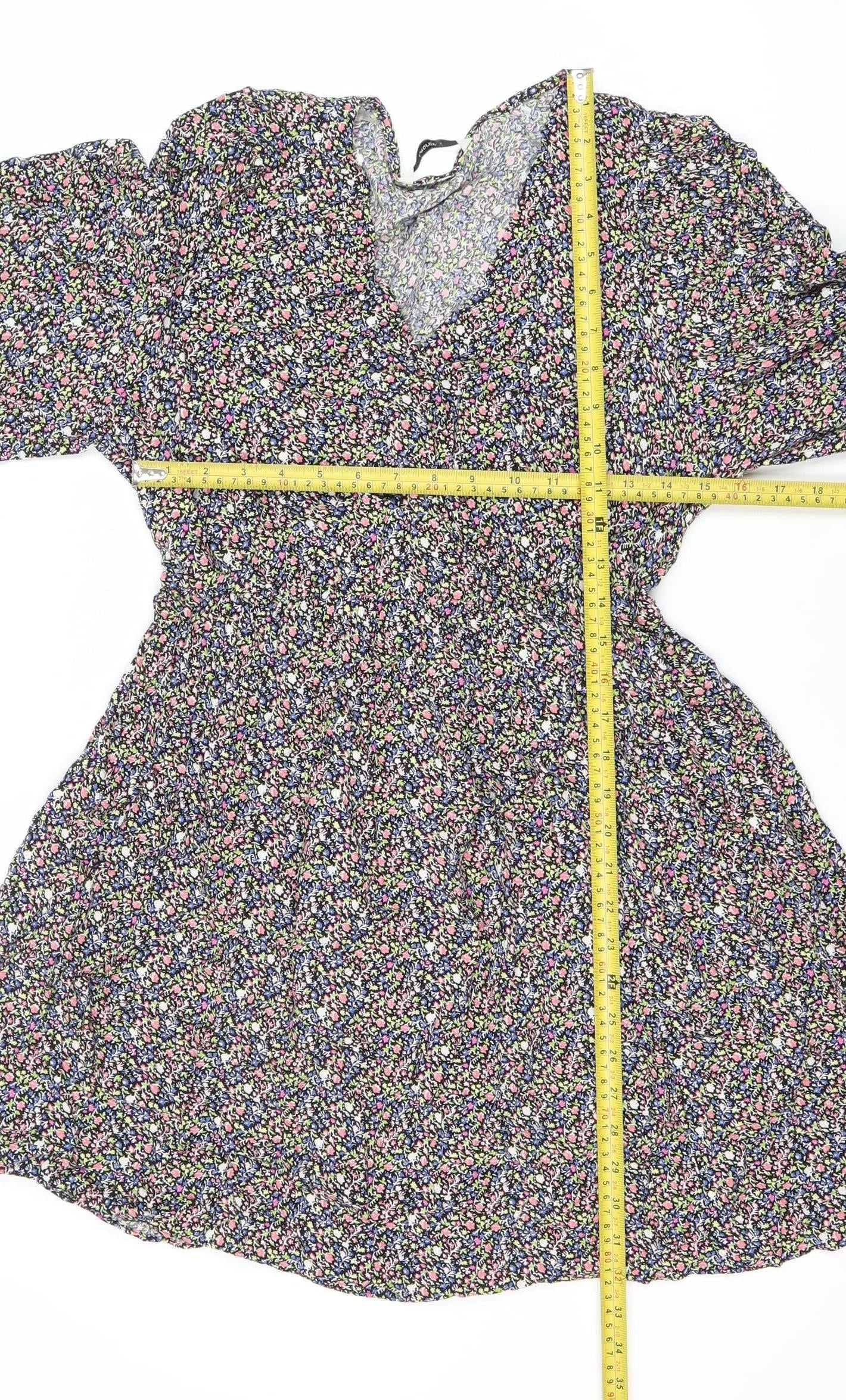 George Women’s Multicoloured Floral A-Line Knee Length Dress Size 12