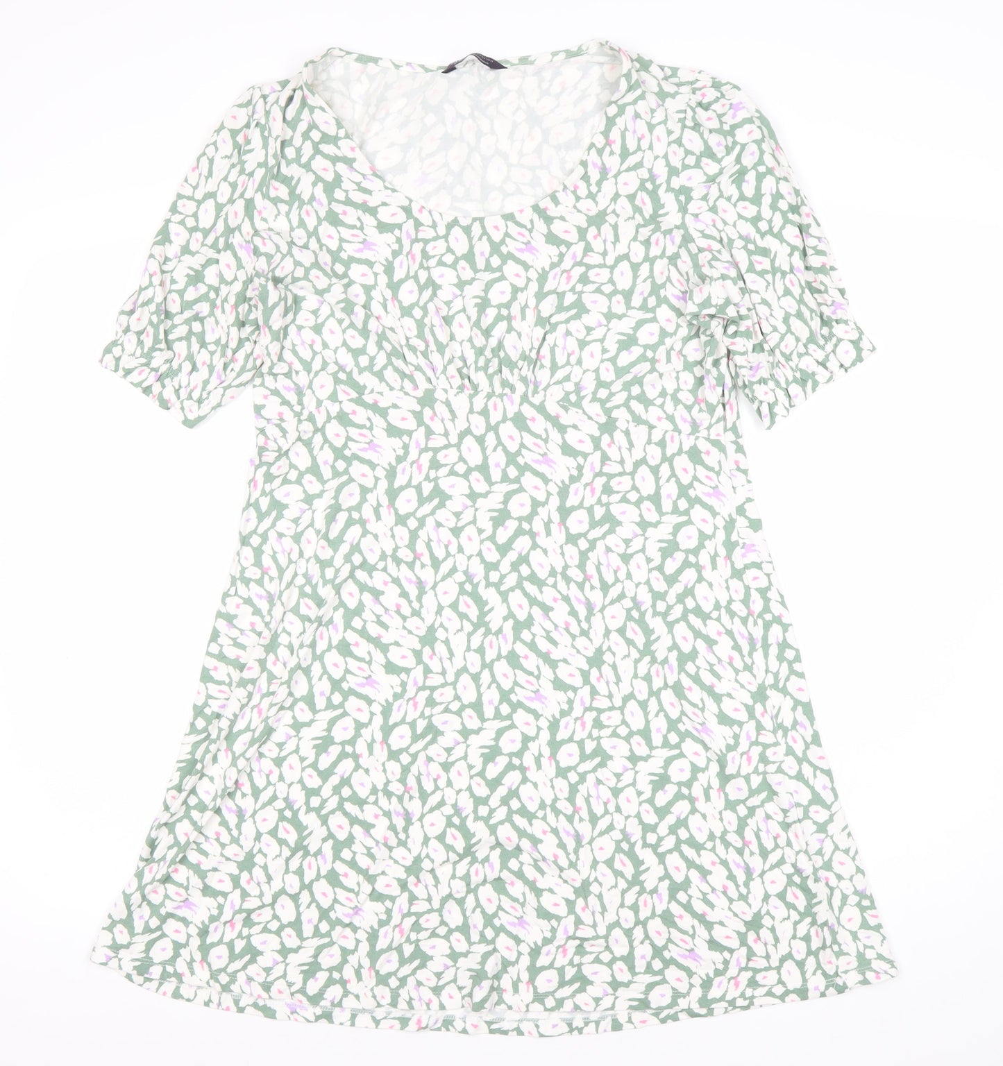 Marks and Spencer Women’s Green Floral A-Line Dress Size 12