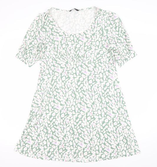 Marks and Spencer Women’s Green Floral A-Line Dress Size 12
