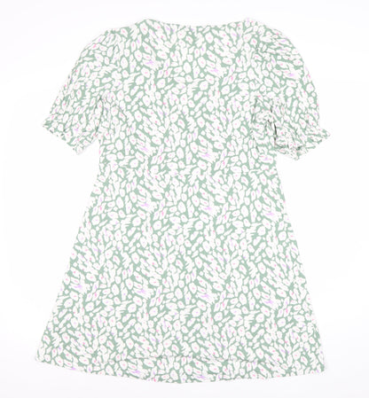 Marks and Spencer Women’s Green Floral A-Line Dress Size 12