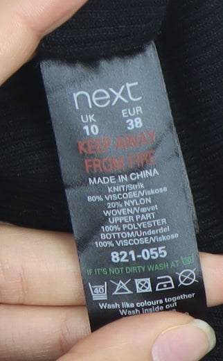 Next Women’s Black Beige Sheath Knee Length Dress Size 10