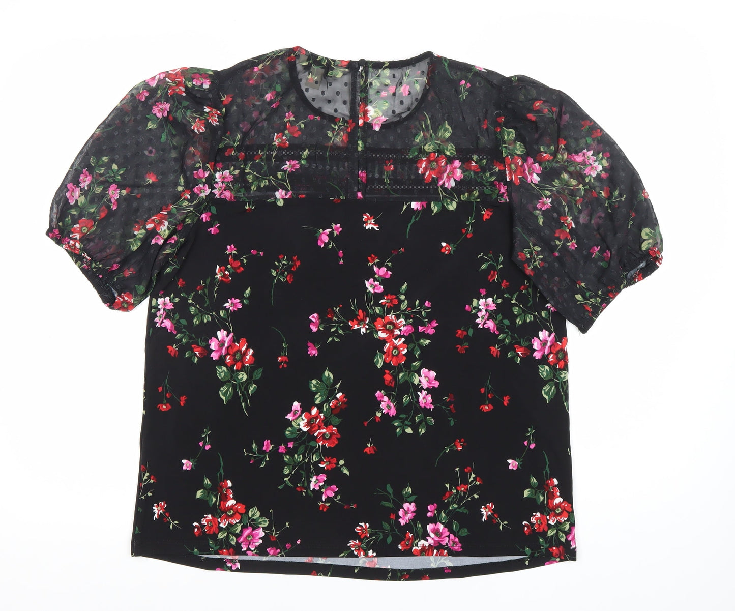 Womens UK Size 14 Love & Roses Black Tunic Blouse