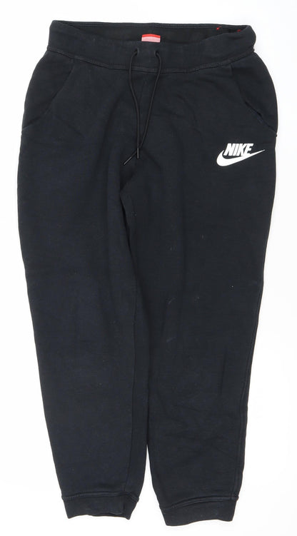 Nike Womens Black M Sweatpants Joggers Elastic Waist Gym Casual