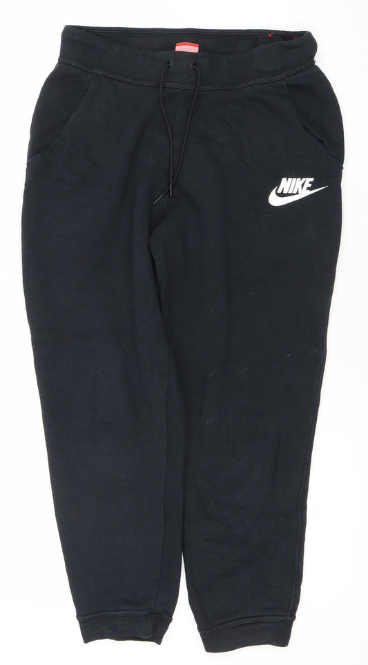 Nike Womens Black M Sweatpants Joggers Elastic Waist Gym Casual