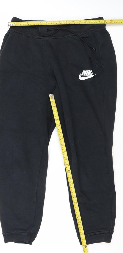 Nike Womens Black M Sweatpants Joggers Elastic Waist Gym Casual
