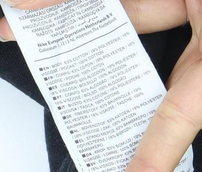 Nike Womens Black M Sweatpants Joggers Elastic Waist Gym Casual