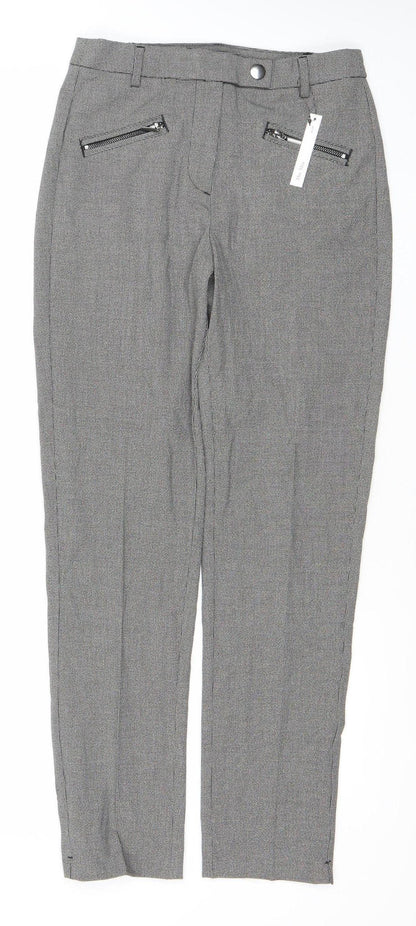 Womens UK Size 8 Marks and Spencer Slim Fit Dress Pants Grey Trousers