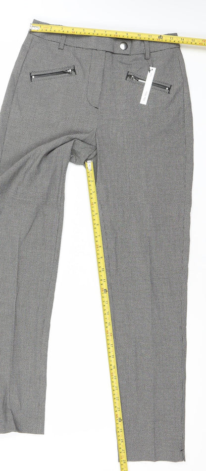 Womens UK Size 8 Marks and Spencer Slim Fit Dress Pants Grey Trousers