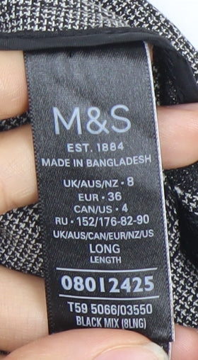 Womens UK Size 8 Marks and Spencer Slim Fit Dress Pants Grey Trousers