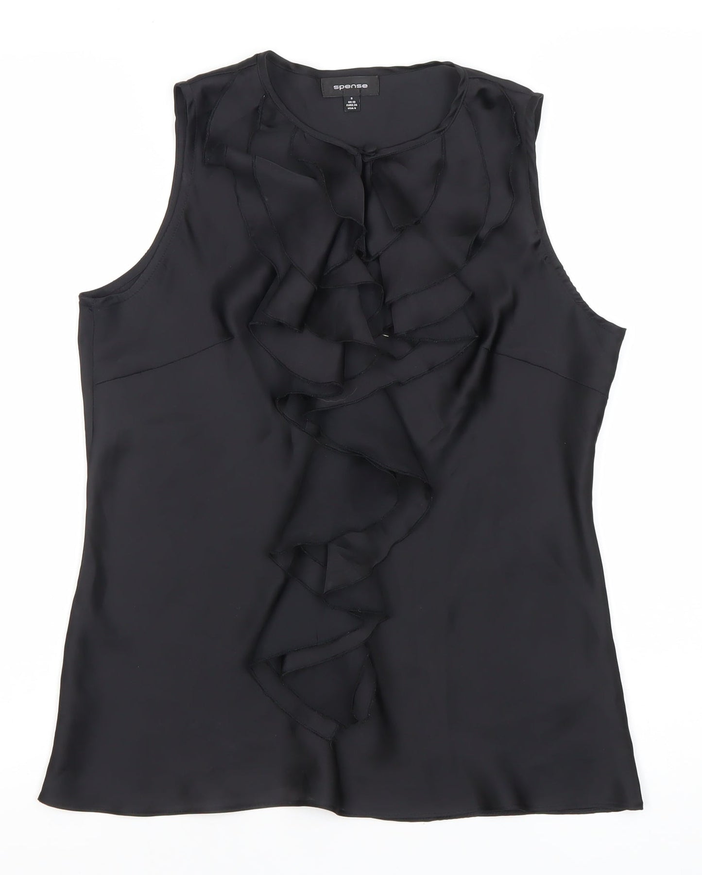 Womens UK Size 10 Spense Black Tunic Blouse