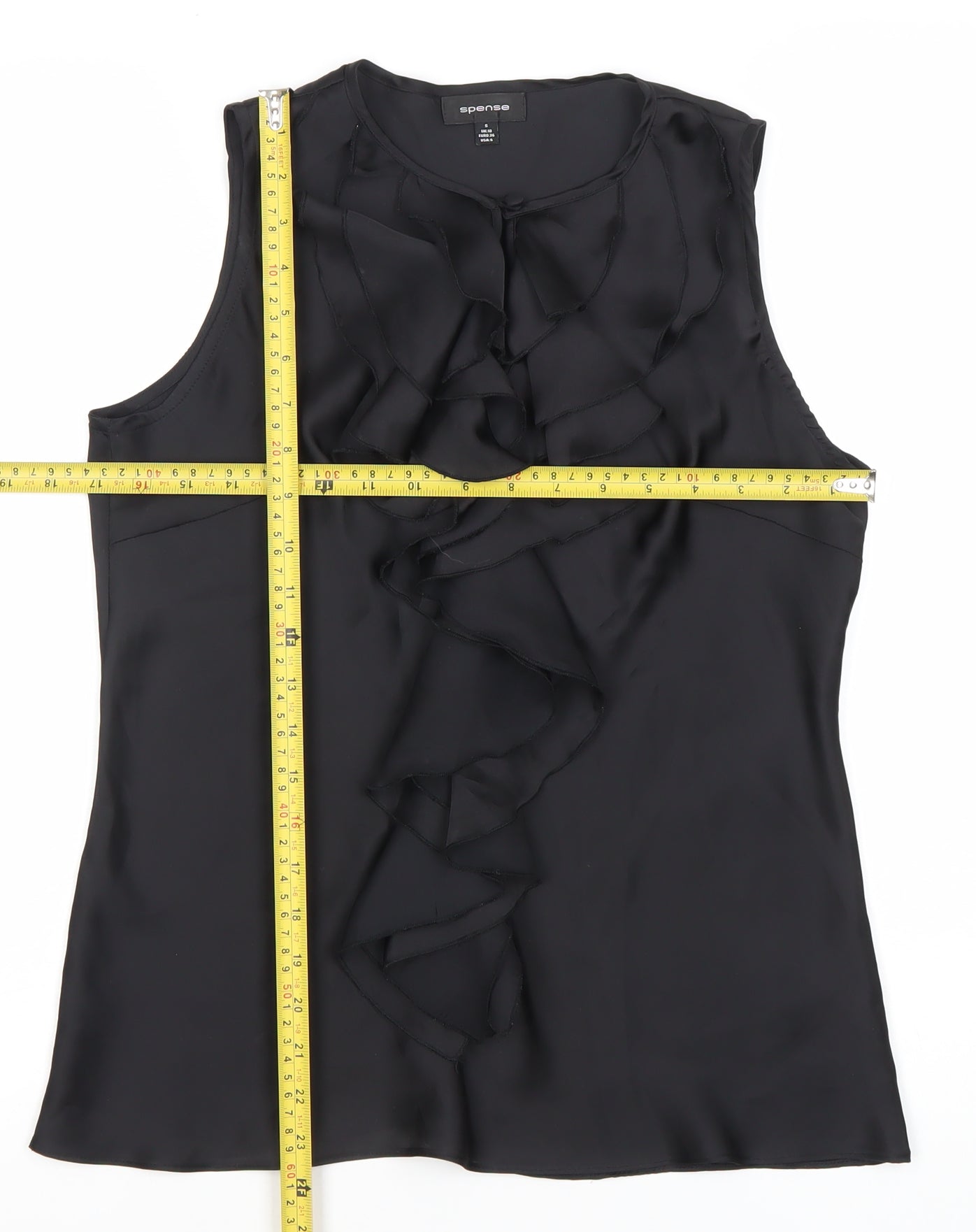 Womens UK Size 10 Spense Black Tunic Blouse