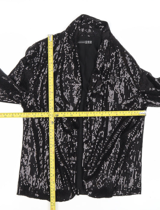 Atmosphere Women’s Black Sequin Party Jacket Size 8 Short