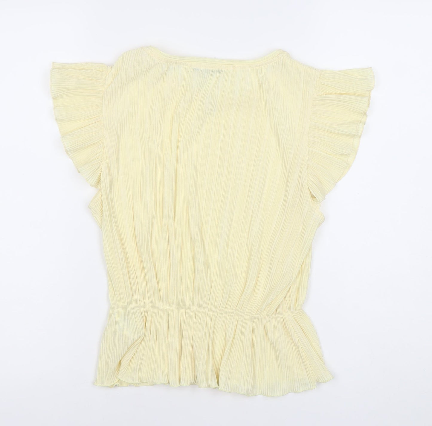Womens UK Size L Pull & Bear Yellow Tunic Blouse