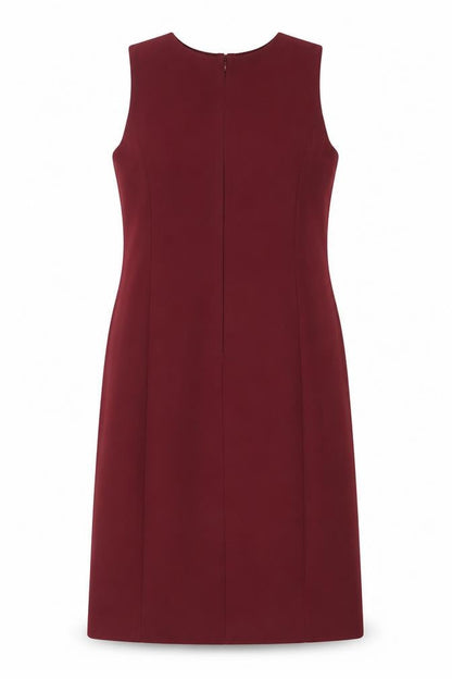 BHS Women Red Size 14 Sleeveless Sheath Knee Length Dress