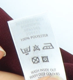 BHS Women Red Size 14 Sleeveless Sheath Knee Length Dress