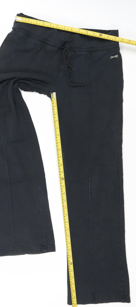 USA Pro Womens Black Size 12 Sweatpants Trousers Cotton Stretch