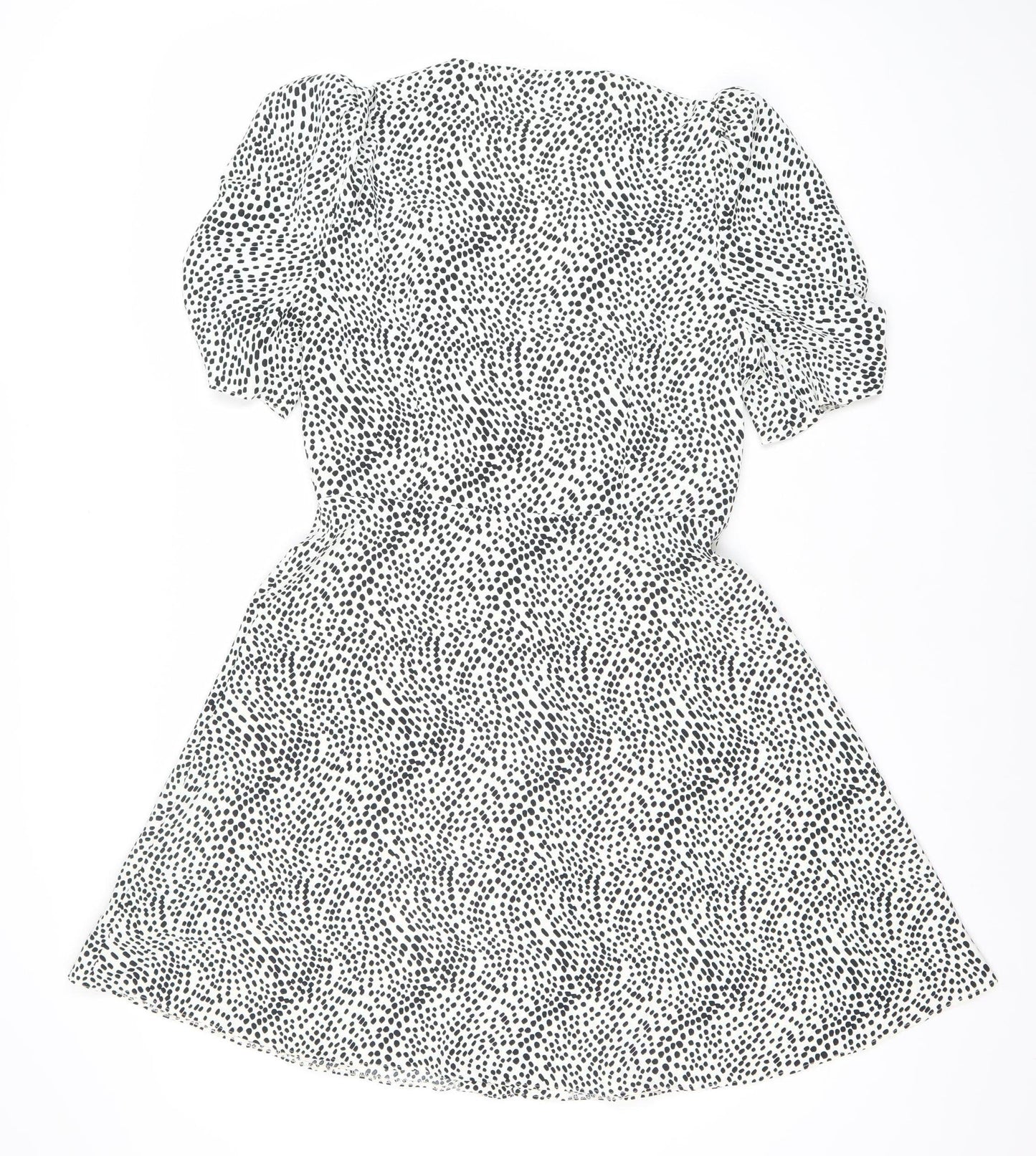 Primark Women’s Black White Animal Print Mini Bodycon Dress Size 12