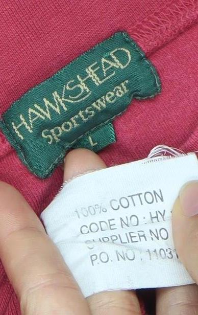 Womens UK Size L Hawkstead Sportswear Red Pullover Sweatshirt
