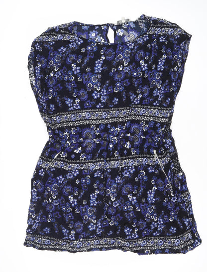 Gracech Womens Black Blue Floral Strapless Dress Size 20
