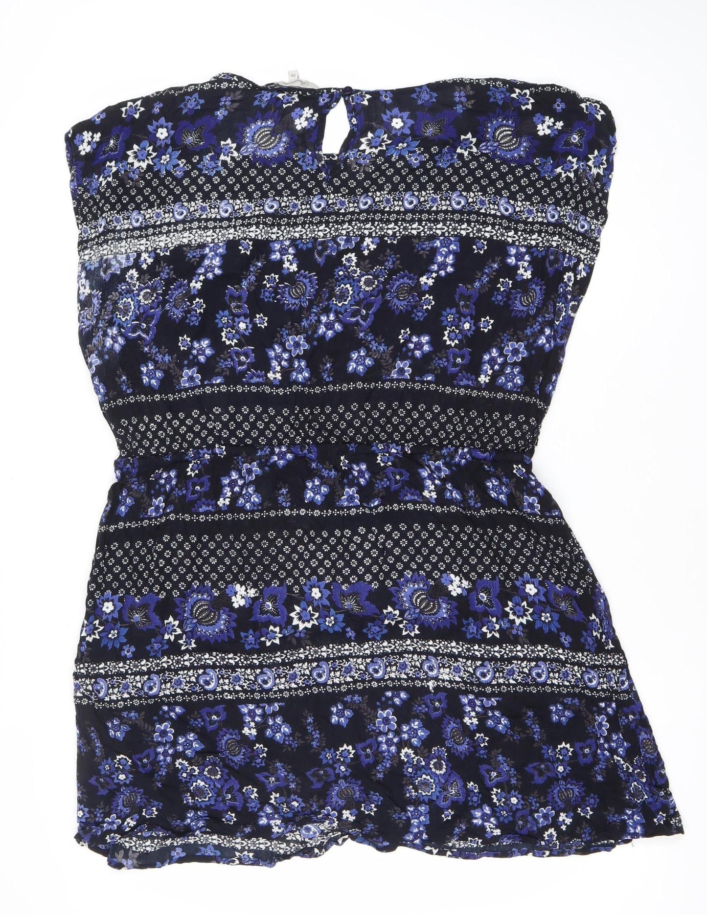 Gracech Womens Black Blue Floral Strapless Dress Size 20