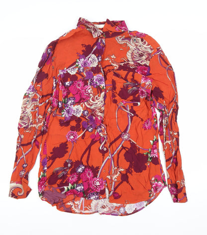 Womens UK Size 10 Oui Multicoloured Basic Button-Up