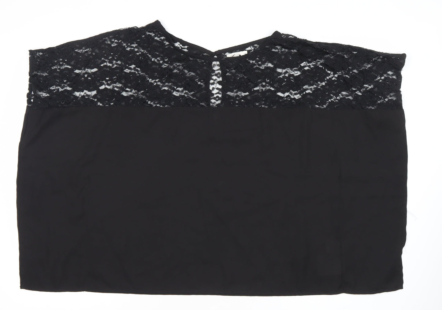 ARKITECT Womens Black Lace Tunic Blouse Size 12 Sleeveless