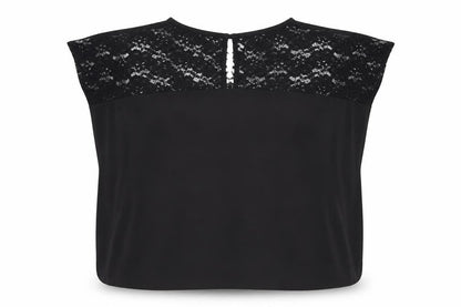 ARKITECT Womens Black Lace Tunic Blouse Size 12 Sleeveless
