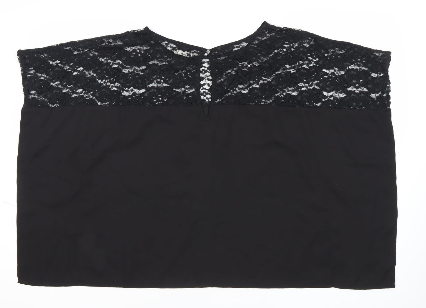 ARKITECT Womens Black Lace Tunic Blouse Size 12 Sleeveless