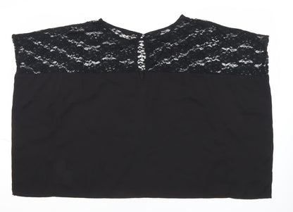 ARKITECT Womens Black Lace Tunic Blouse Size 12 Sleeveless