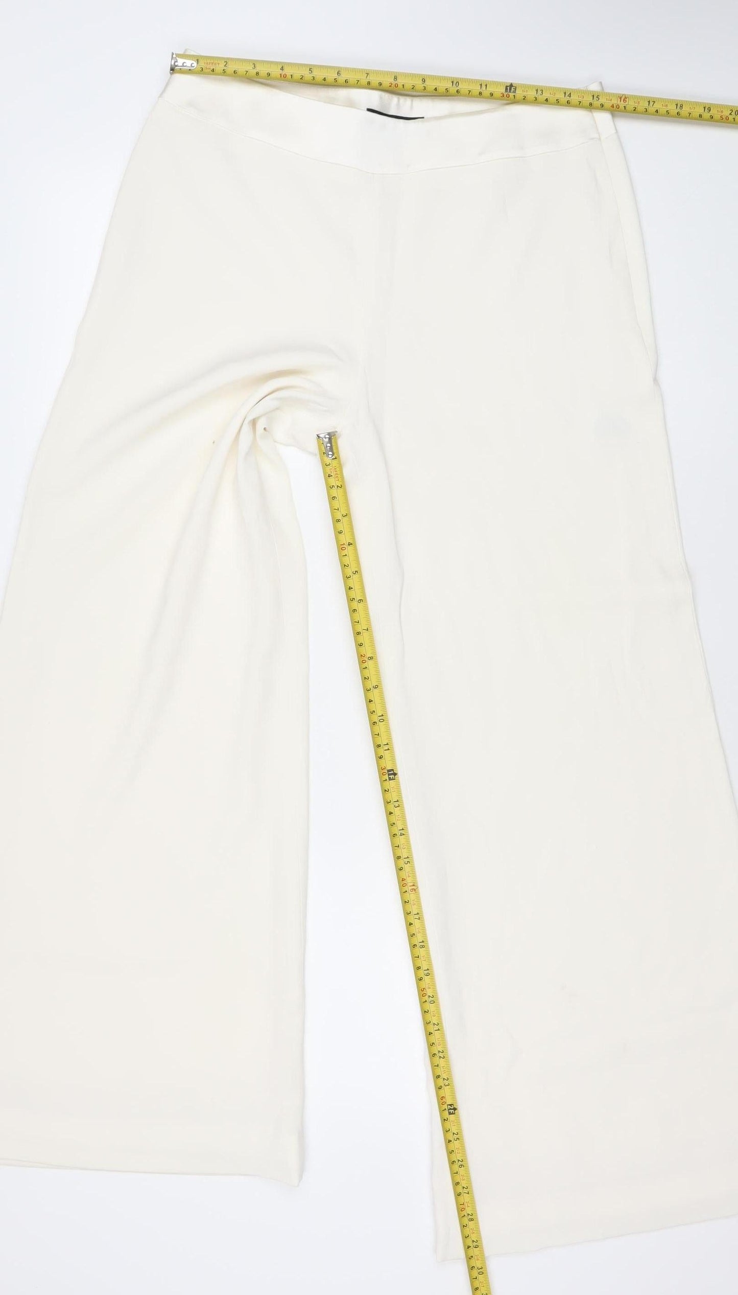 Coast Womens Ivory Wide-Leg Dress Pants Size 12