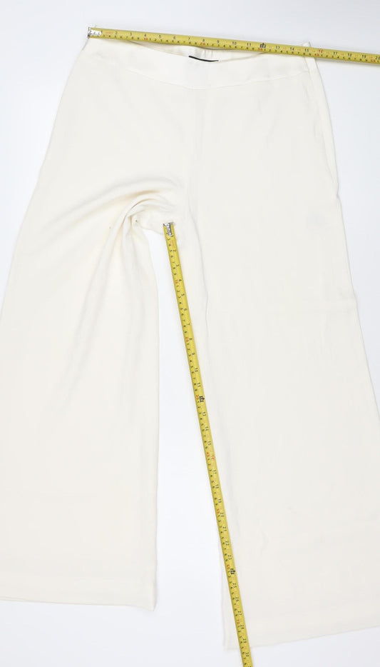 Coast Womens Ivory Wide-Leg Dress Pants Size 12