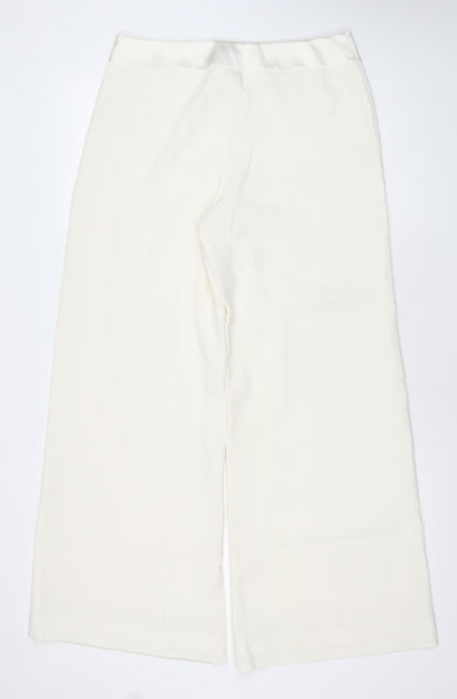 Coast Womens Ivory Wide-Leg Dress Pants Size 12