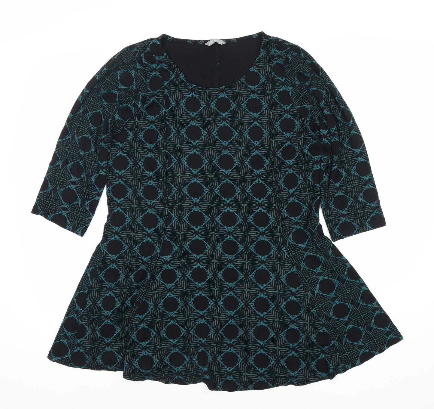 Marks and Spencer Women’s Black Green Skater Dress UK 16