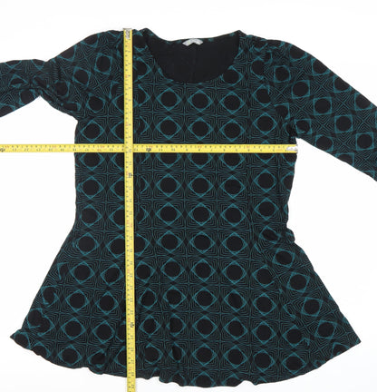 Marks and Spencer Women’s Black Green Skater Dress UK 16