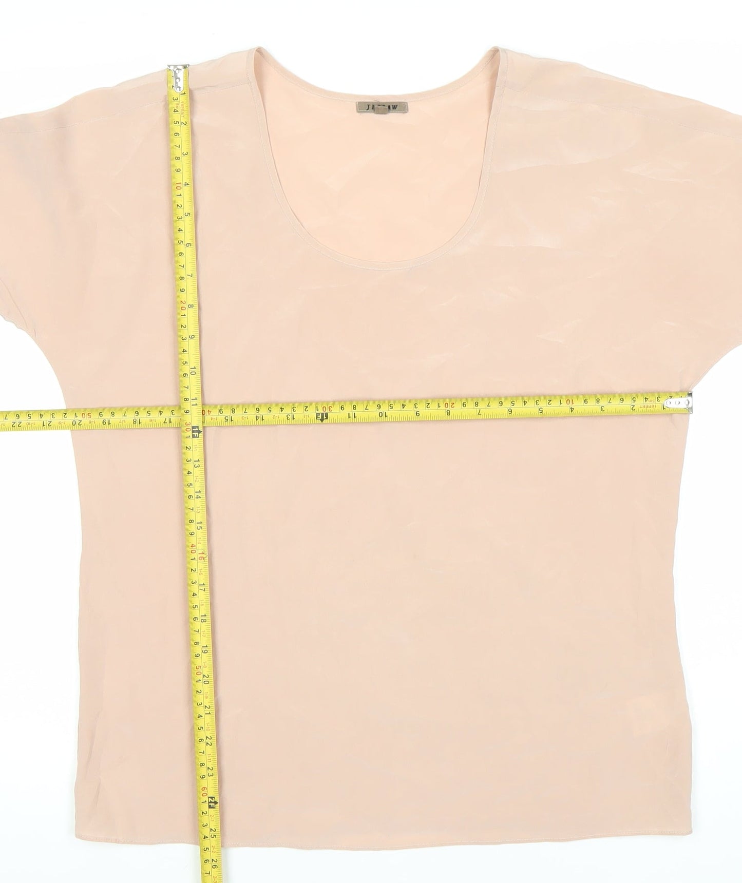 Womens UK Size S Jigsaw Beige Basic Blouse
