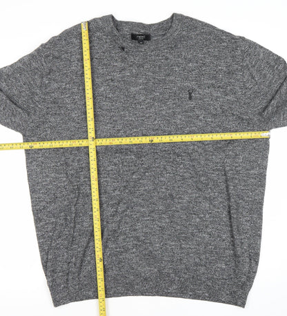 Next Men’s Grey 2XL Pullover Jumper Crew Neck Cotton Blend