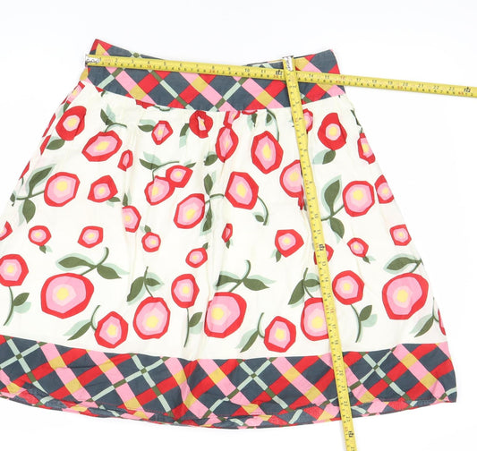New Look Womens Multicoloured Floral A-Line Cotton Skirt Size 12