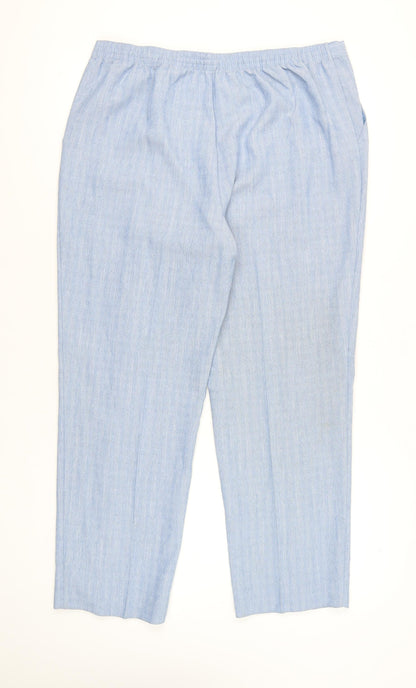 Womens UK Size 18 Marks and Spencer Regular Fit Chino Blue Trousers