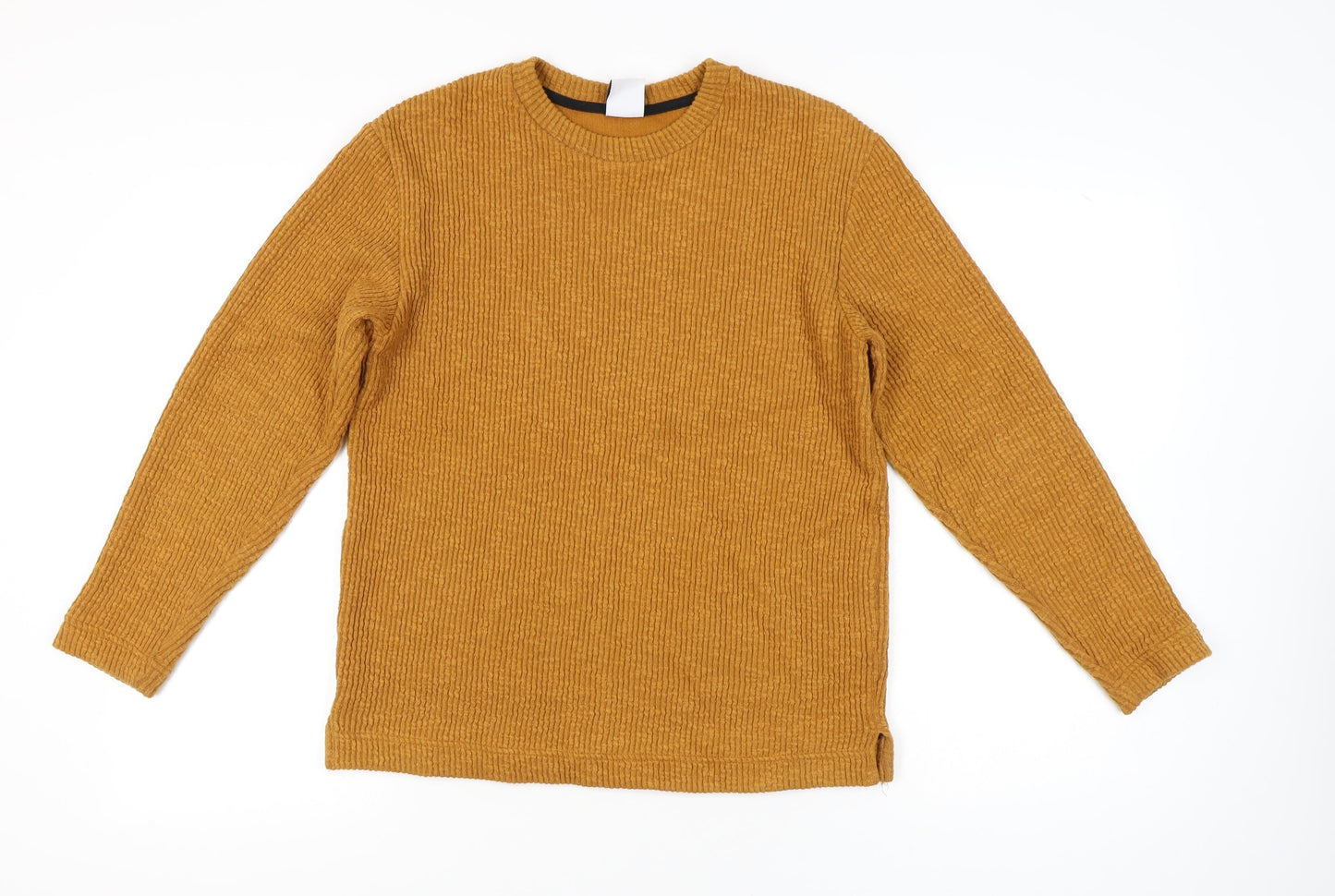 Zara Men’s Brown Knit Pullover Sweatshirt Size S Crew Neck