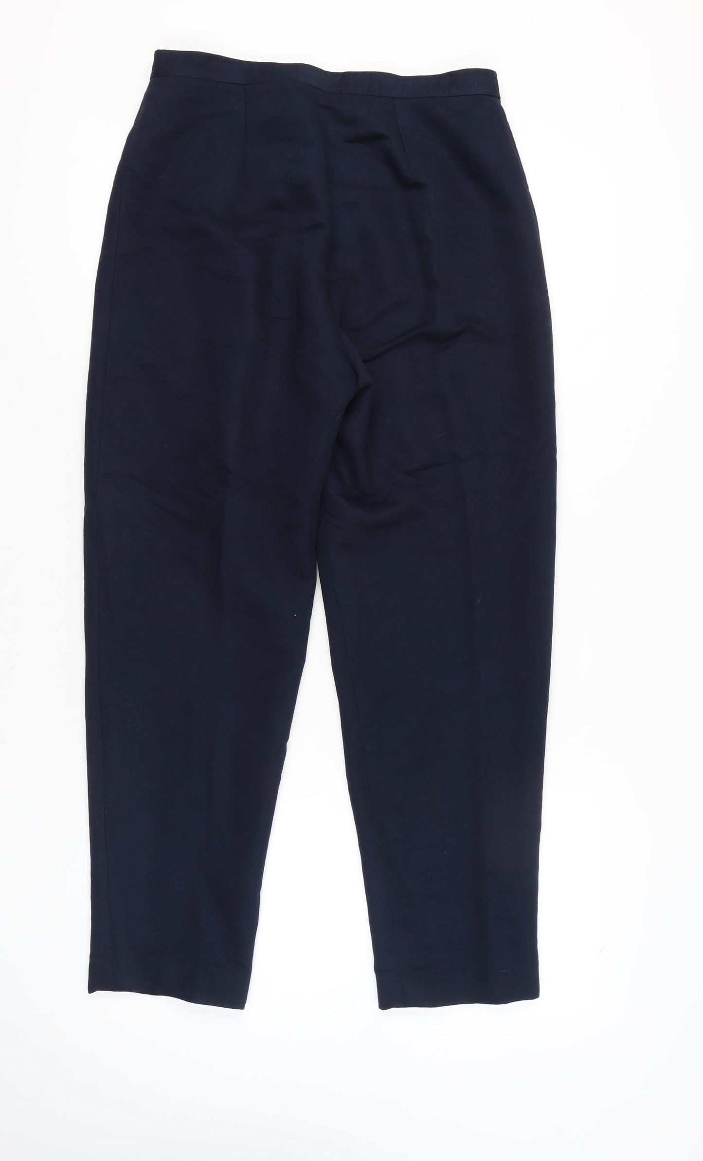 Yessica Women’s Blue Linen Cotton Tapered Trousers Size 16