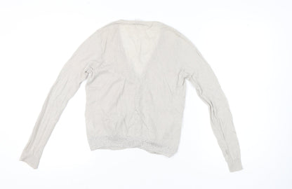 Womens UK Size XS The White Company Beige Cardigan Jumper
