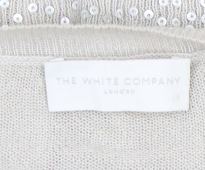Womens UK Size XS The White Company Beige Cardigan Jumper