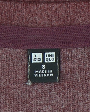 Uniqlo Men’s Red Long Sleeve Crew Neck Knit T-Shirt Size S