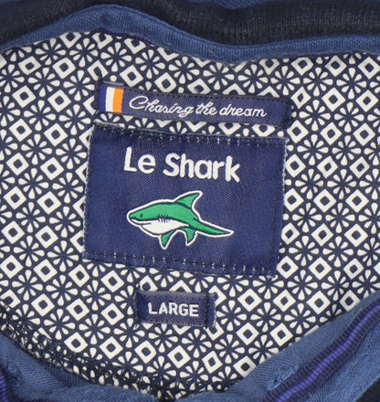 Le Shark Men’s Blue Polo Shirt Size L Short Sleeve Collared Casual